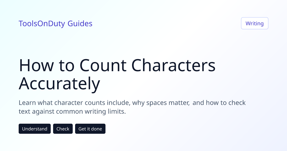 Character counting guide with text statistics and limit markers