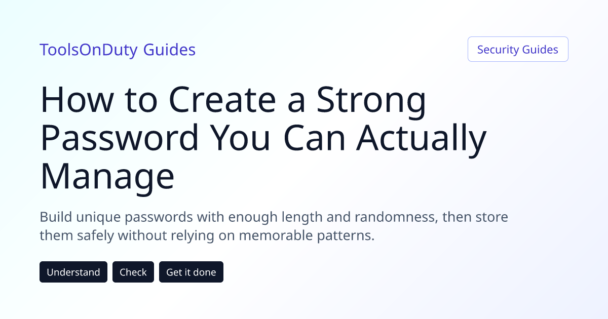 A strong unique password protected by a lock