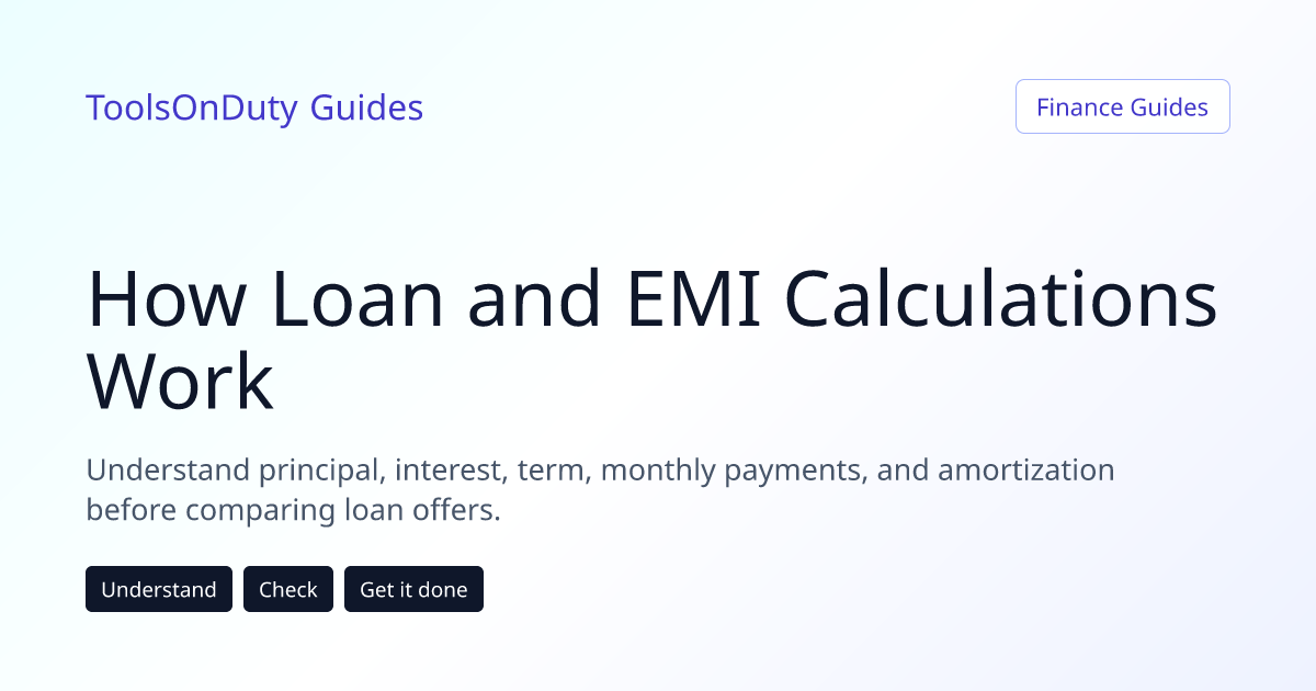 Loan principal, interest, monthly payment, and amortization schedule